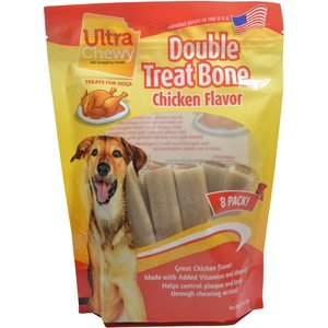 Ultra Chewy Double Treat Bone Chicken Flavor Dog Treat