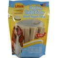 Ultra Chewy Double Treat Bone Greek Yogurt Flavor Dog Treats, 8 count