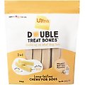 Ultra Chewy Double Treat Bone Peanut Butter Flavor Dog Treats, 8 count