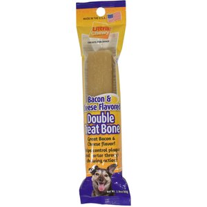 Ultra Chewy Double Treat Bone Bacon & Cheese Flavor Dog Treats, 1 count