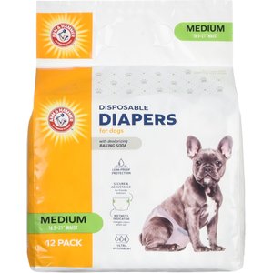 ARM & HAMMER PRODUCTS Core Disposable Male Dog Wraps, Medium: 16.5 to ...