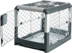 Diggs Revol Collapsible Dog Crate, Cool Grey, 27 inch slide 1 of 7