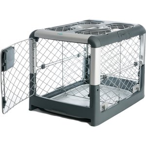 Diggs Revol Collapsible Dog Crate, Cool Grey, 27 inch