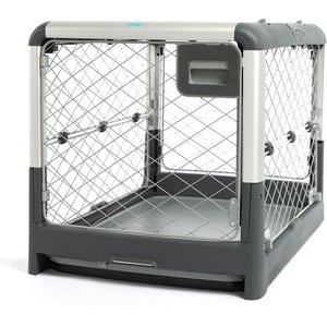 Diggs Revol Collapsible Dog Crate, Cool Grey, 34 inch