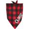 Show in main carousel: Frisco Buffalo Plaid Printed Personalized Dog & Cat Bandana, Red, Small slide 1 of 9
