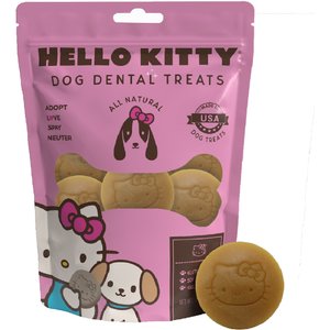 Team Treatz Hello Kitty Rawhide-Free Dental Dog Treats, 7-oz bag, count varies