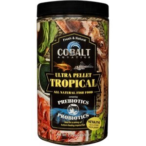 Cobalt Aquatics Ultra Pellet Tropical Sinking Micro Grazers Fish Food, 23-oz jar