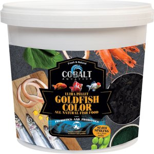 Cobalt Aquatics Ultra Pellet Goldfish Color Slow Sinking Fish Food, 46-oz jar