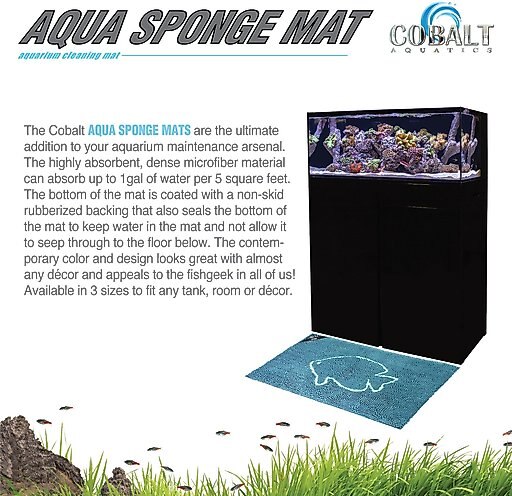 Cobalt Aquatics Aqua Sponge Aquarium Cleaning Mat, Large