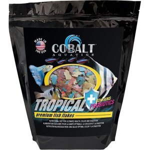 Cobalt Aquatics Tropical Flakes Fish Food, 16-oz tub