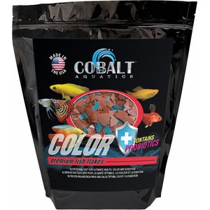 Cobalt Aquatics Color Flakes Fish Food, 16-oz tub