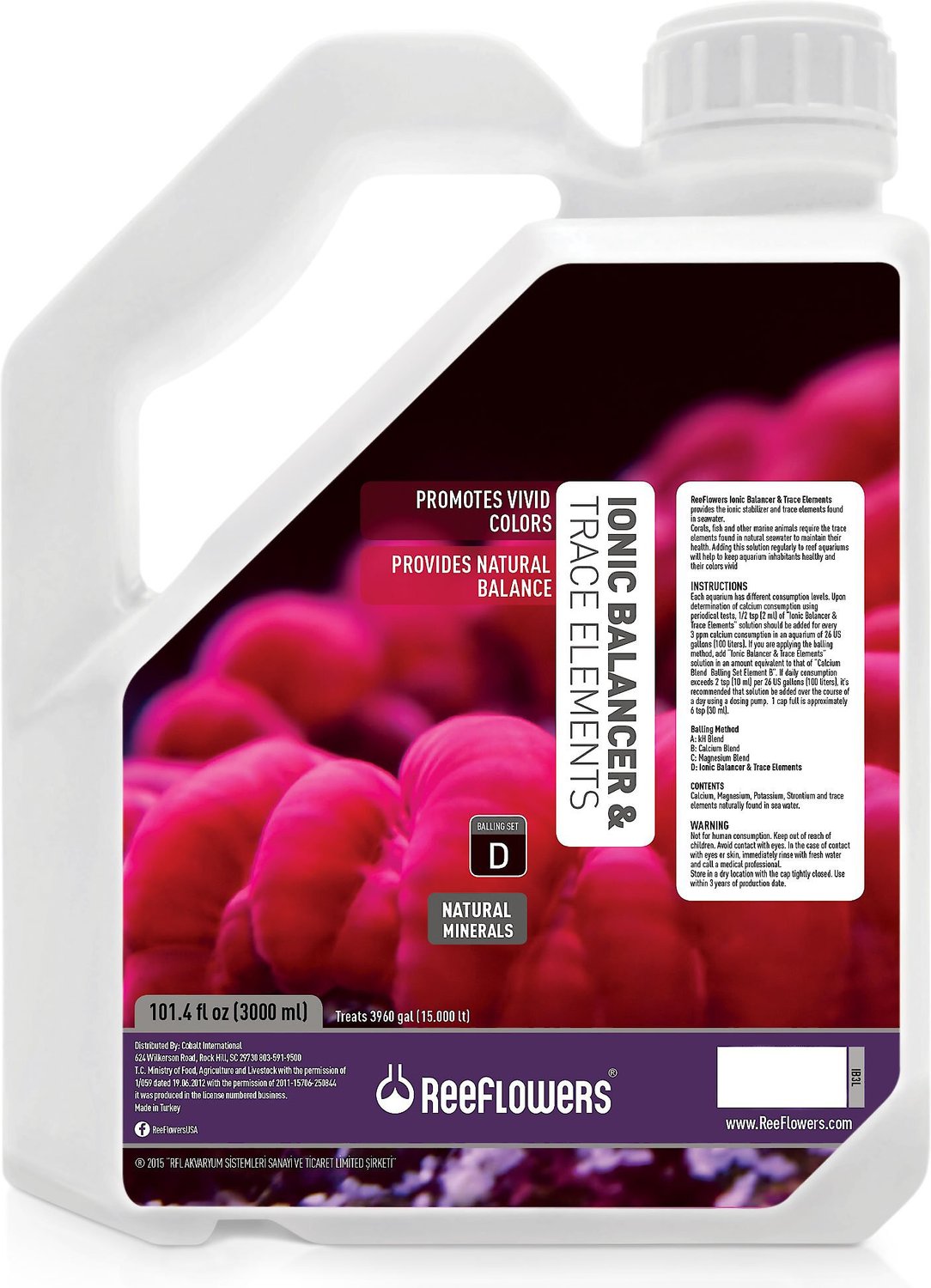 Reeflowers Ionic Balancer & Trace Elements D Aquarium Water Treatment