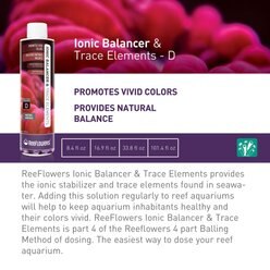 Reeflowers Ionic Balancer & Trace Elements D Aquarium Water Treatment, 101-oz bottle slide 2 of 8