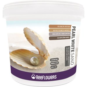 Reeflowers Pearl White Aquarium Sand, 0.5-1-mm, 55-lb tub