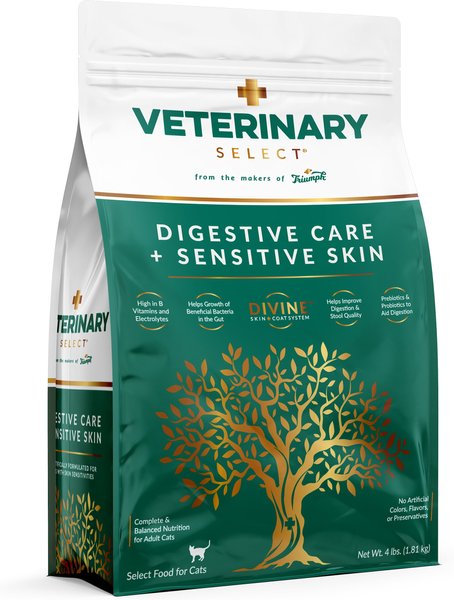 Veterinary Select Digestive Care + Sensitive Skin Dry Cat Food, 4-lb bag slide 1 of 7
