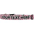 Yellow Dog Design London Plaid Polyester Personalized Standard Dog Collar, Pink, Small