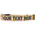 Yellow Dog Design Madras Pink Polyester Personalized Standard Dog Collar, Small