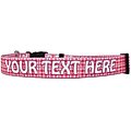 Yellow Dog Design Preppy Plaid Polyester Personalized Standard Dog Collar, Pink, Small