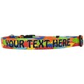 Yellow Dog Design Colorful Fish Polyester Personalized Standard Dog Collar, Small