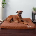 FurHaven Deluxe Oxford Orthopedic Indoor/Outdoor Dog & Cat Bed with Removable Cover, Jumbo, Chestnut