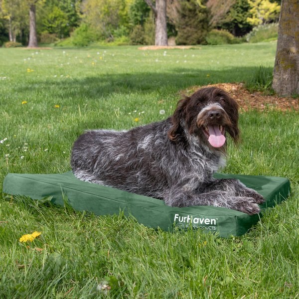 FURHAVEN Deluxe Oxford Orthopedic Indoor/Outdoor Dog & Cat Bed with