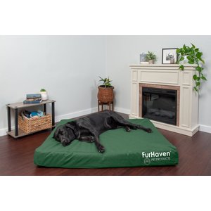 FurHaven Deluxe Oxford Orthopedic Indoor/Outdoor Dog & Cat Bed w/ Removable Cover, Jumbo Plus, Forest