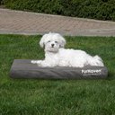 FurHaven Deluxe Oxford Orthopedic Indoor/Outdoor Dog & Cat Bed w/ Removable Cover, Medium, Stone Grey