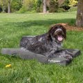 FurHaven Deluxe Oxford Orthopedic Indoor/Outdoor Dog & Cat Bed with Removable Cover, Large, Stone Grey