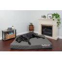 FurHaven Deluxe Oxford Orthopedic Indoor/Outdoor Dog & Cat Bed with Removable Cover, Jumbo Plus, Stone Grey
