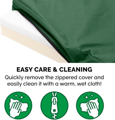 Show full view: FurHaven Deluxe Oxford Memory Foam Indoor/Outdoor Dog & Cat Bed with Removable Cover, Small, forest slide 9 of 11