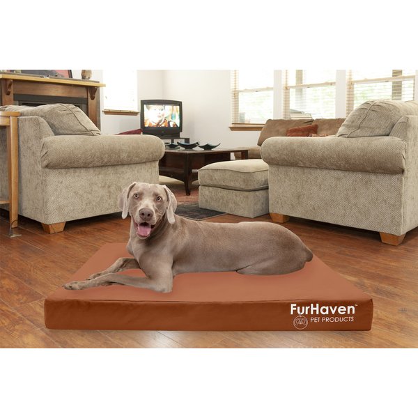 FURHAVEN Ultra Plush Luxe Lounger Cooling Gel Dog Bed with Removable