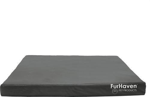 Show full view: FurHaven Deluxe Oxford Cooling Gel Indoor/Outdoor Dog & Cat Bed with Removable Cover, Jumbo, Stone Grey slide 3 of 10