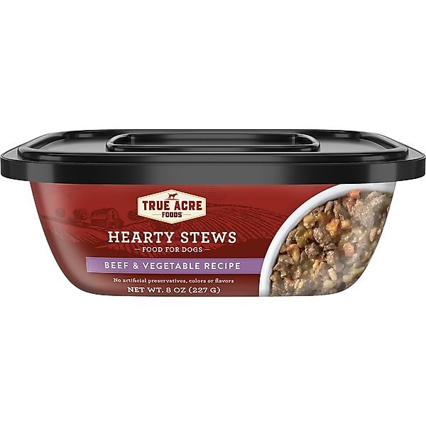 TRUE ACRE FOODS Hearty Stews, Beef & Vegetable Recipe, Wet Dog Food, 8