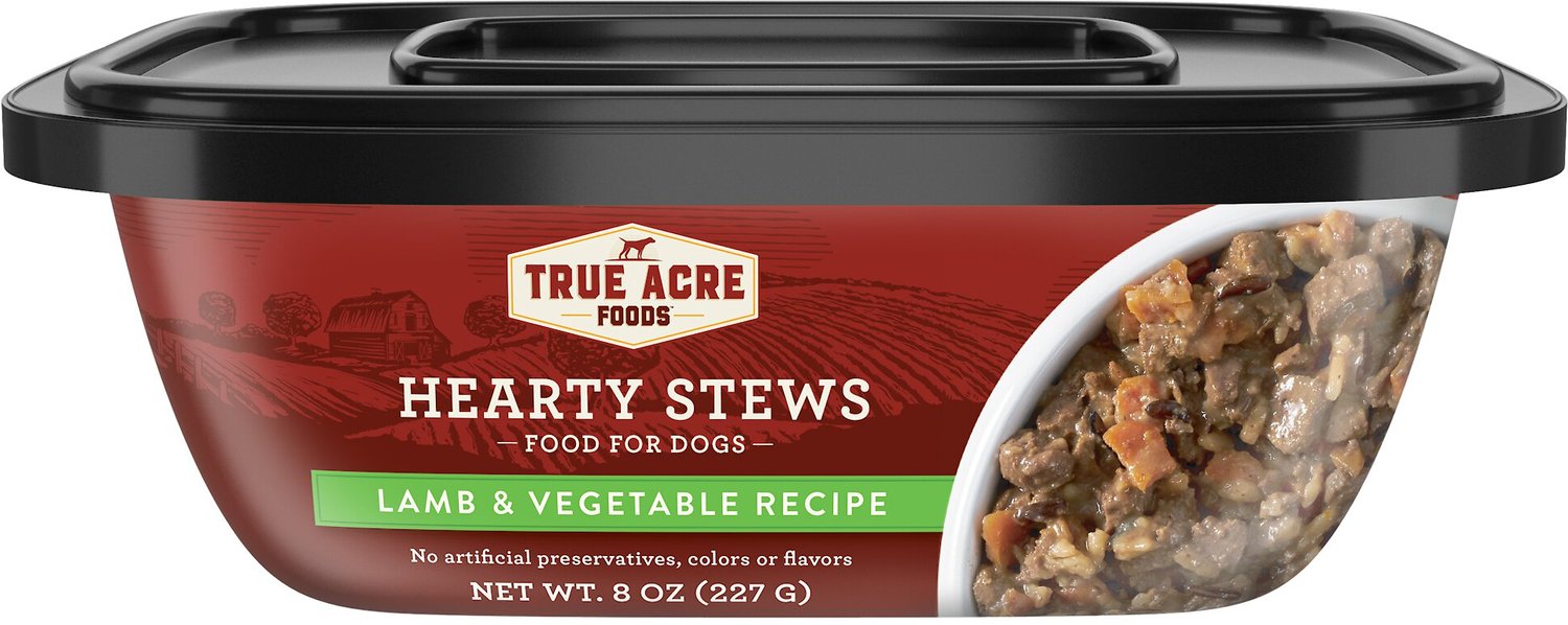 True Acre Foods Hearty Stews, Lamb & Vegetable Recipe, Wet Dog Food, 8-oz, case of 8
