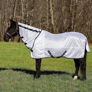 TuffRider Comfy Mesh Combo Neck Horse Fly Sheet, White, 75-in