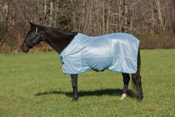 TuffRider Comfy Mesh Standard Neck Horse Fly Sheet, Porcelain Blue/Teal, 72-in