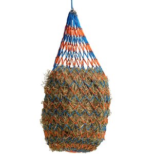 Shires Equestrian Products Deluxe Horse Hay Net, 40-in, Blue/Orange