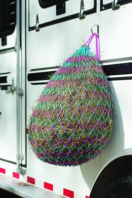 Show full view: Shires Equestrian Products Deluxe Horse Hay Net, 40-in, Pink/Baby Blue slide 2 of 2