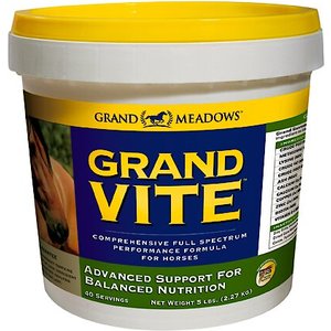 Grand Meadows Grand Vite Comprehensive Full Spectrum Performance Powder Horse Supplement, 5-lb tub