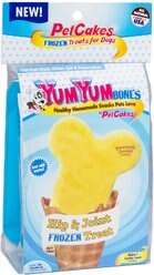 PetCakes YumYum Bones Pineapple Coconut Flavor Hip & Joint Frozen Yogurt Mix with Bone Shaped Pan Dog Treats, 4.3-oz box
