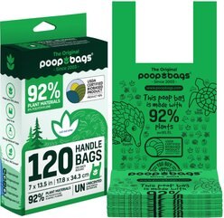 The Original Poop Bags Handle Tie Compostable Dog Poop Bags, 120 count