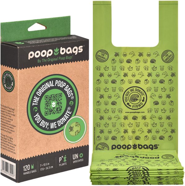 The Original Poop Bags Handle Tie Compostable Dog Poop Bags, 120 count slide 1 of 6