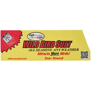 C&S Mealworm Delight No Melt Suet Dough Wild Bird Food, 11.75-oz tray, 12 count