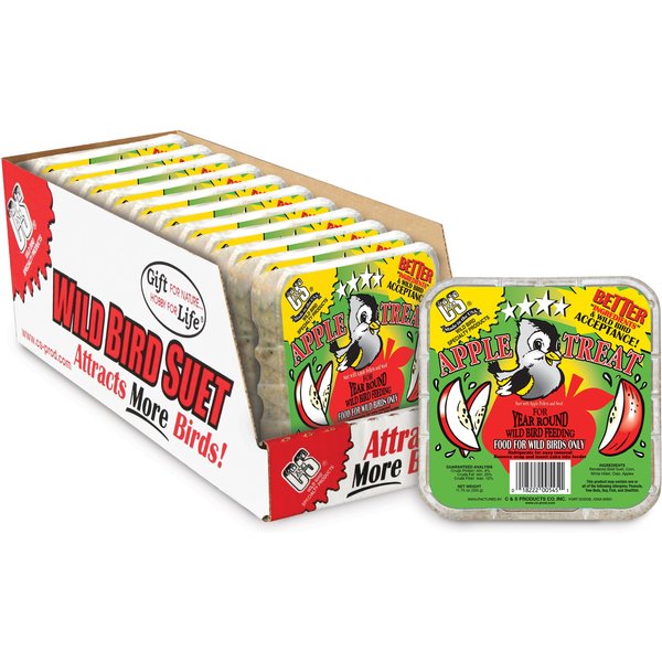C&S Woodpecker Treat Suet Wild Bird Food, Case of 12 - Chewy.com