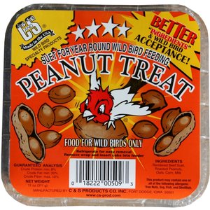 C&S Peanut Treat Suet Wild Bird Food, case of 12