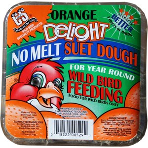 C&S Orange Delight No Melt Suet Dough Wild Bird Food, Case of 12