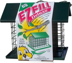 C&S EZ Fill Deluxe Snak & Suet Feeder Wild Bird Feeder, Green