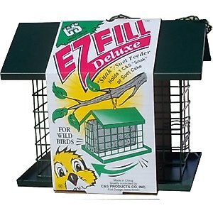 C&S EZ Fill Deluxe Snak & Suet Feeder Wild Bird Feeder, Green