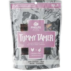 Phelps Wellness Collection Tummy Tamer Chicken & Rice Recipe Dog Treats, 4.5-oz bag
