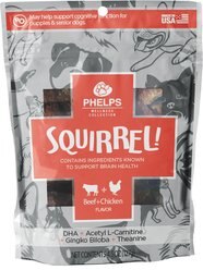 Phelps Wellness Collection Squirrel! Beef & Chicken Flavor Dog Treats, 4.5-oz bag slide 1 of 5